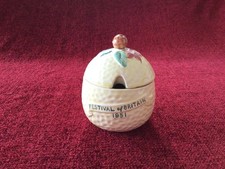 vintage 1951 Festival of Britain Ceramic Honey Pot