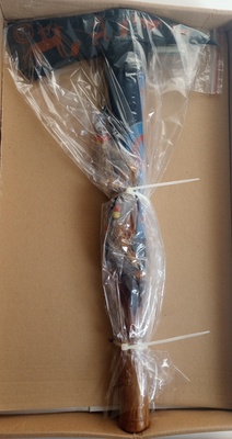 #ad New Native American Battle Axe Tomahawk Black Blade Orange Paintings $45.00