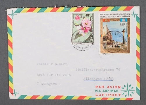 MayfairStamps Cameroun 1974 to Stuttgart Germany Air Mail Cover aax_61179