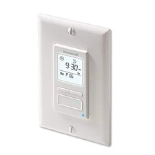 Honeywell Home Econoswitch 7-Day Programmable Light Switch Timer, White