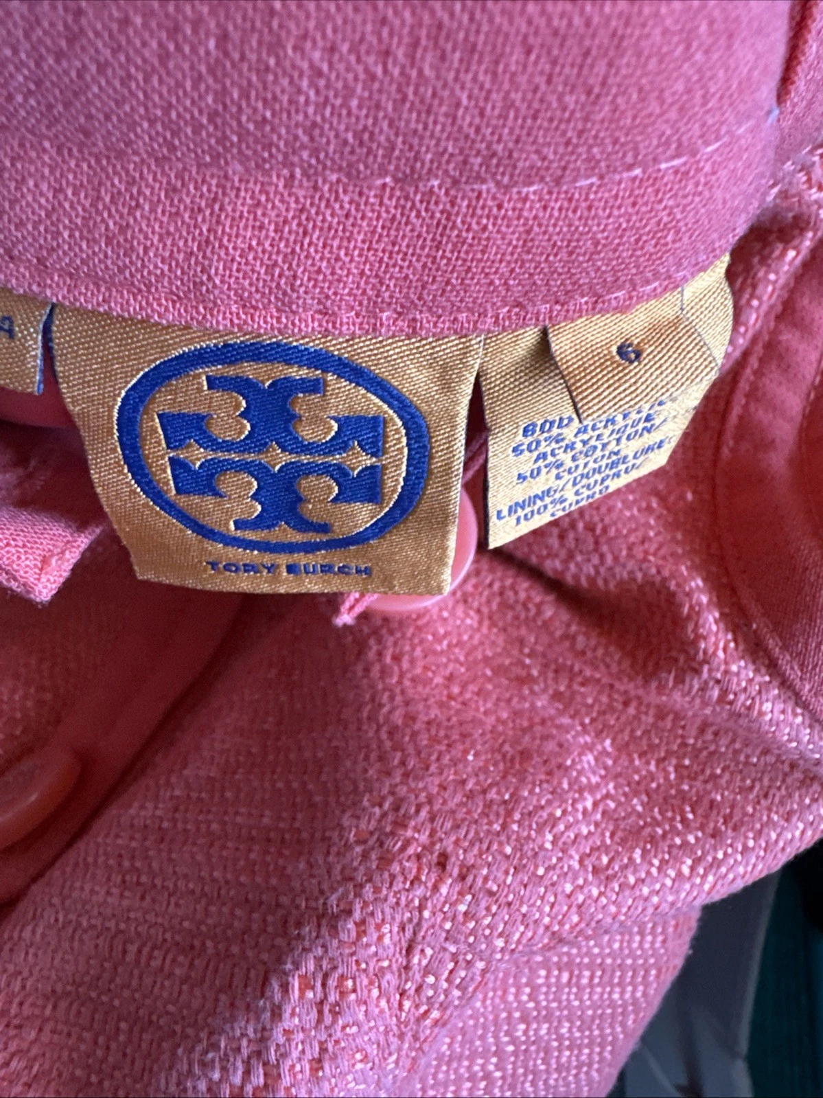 Abito tubino donna Tory Burch arancione brillante taglia 6