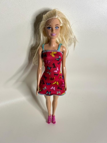Barbie Puppe Mattel mit rosa Kleid Schmetterlinge - 29 cm