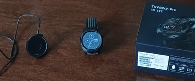 Mobvoi TicWatch Pro 4G/LTE 45mm Black Stainless Case Silicone Band 4GB