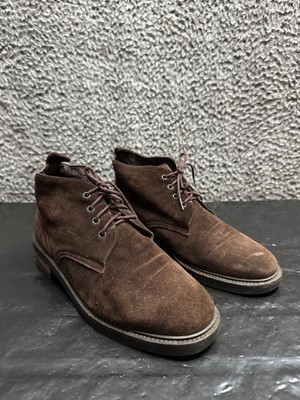 Max Mara Chocolate Brown Suede Lace-Up Ankle Boots Women s 37.5