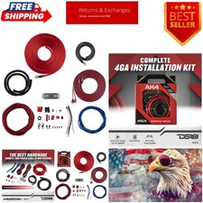 4 Gauge CCA Amplifier Installation Wiring Kit - 1200W Power Capacity
