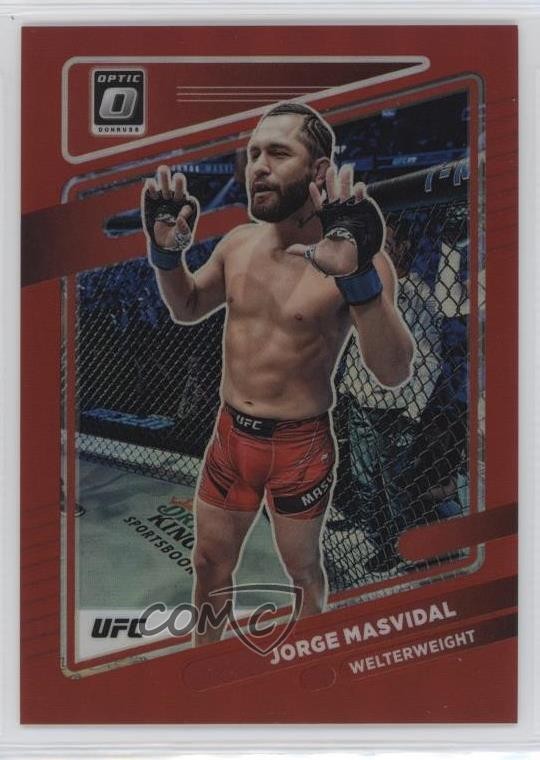 2022 Panini Donruss Optic UFC Red Prizm 198/199 Jorge Masvidal #79 12h1