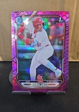 2026 Bowman Chrome Prospects 1st Bowman Reptilian Fuchsia /199 Deniel Ortiz