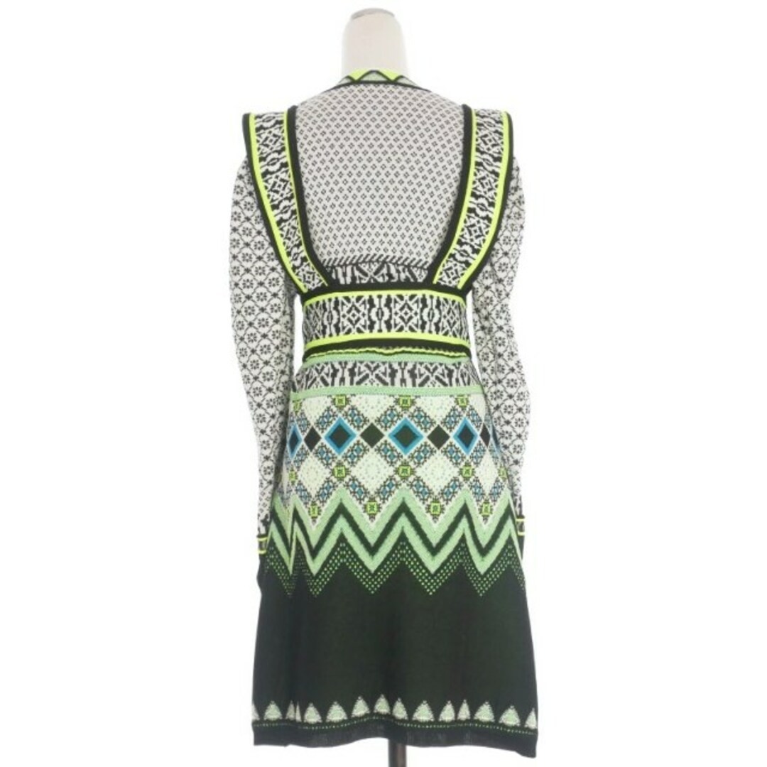 Mame Kurogouchi 22AW Fair Isle Sleeved Dress Knit Long