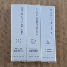 Lot of 3 Teething Oil Roller Relief, Roller Applicator, 10 mL 0.34 fl oz