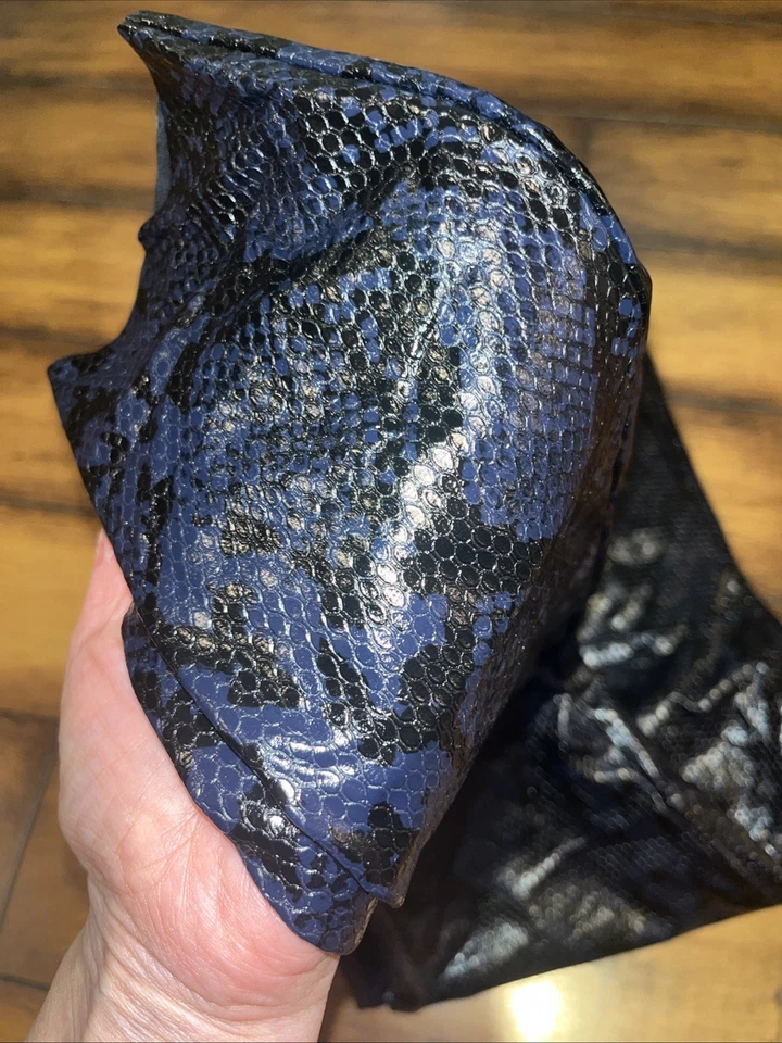 Commando Mujer Imitación Cuero Leggings Negro Piel de Serpiente Dobladillo Crudo XL Camuflado Foto 2 de 4