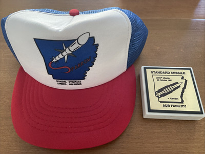 SPARROW MISSILE HAT & STANDARD MISSILE PAPERWEIGHT - General Dynamics Camden AR