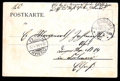 Deutsch-Südwestafrika GOBABIS 18.3.05 Feldpostkarte nach Colmar - Bild 1 von 2
