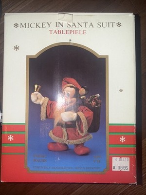 Vintage 1984 Kurt Adler Mickey Mouse in Santa Suit Christmas Figure