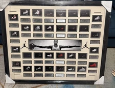 Michael Jordan 41x35 Framed Photo Air Jordan Sneakers! RARE! 💎📈