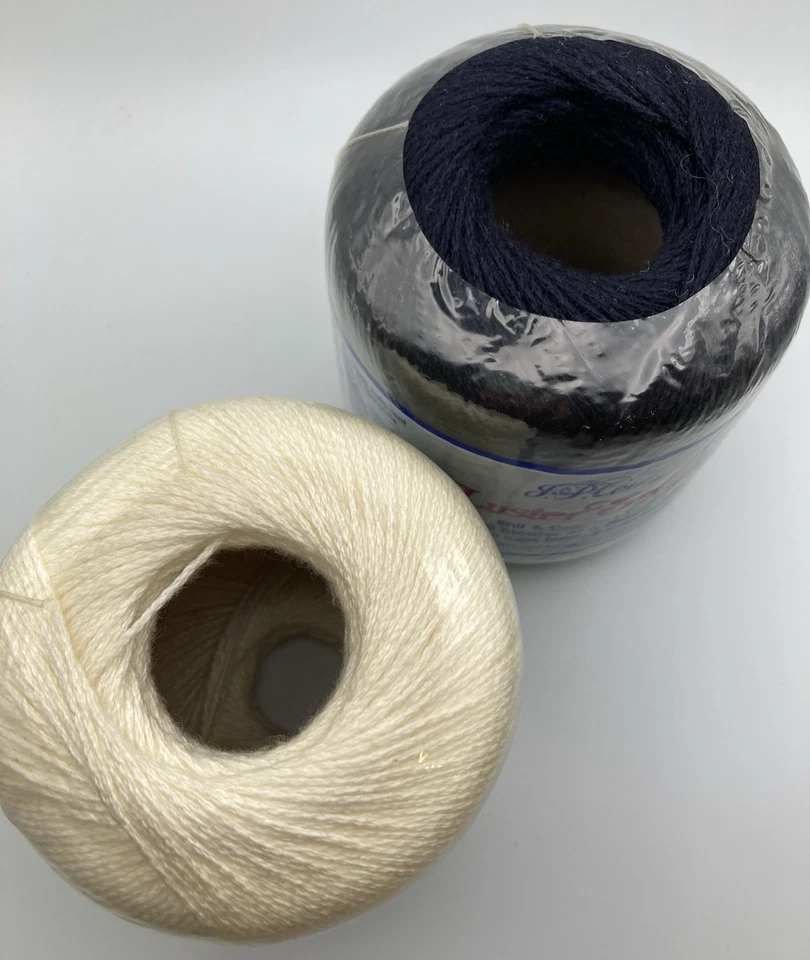 Cable de hilo acrílico tejido y ganchillo brillo brillo colores torcidos vainilla y negro Foto 4 de 4