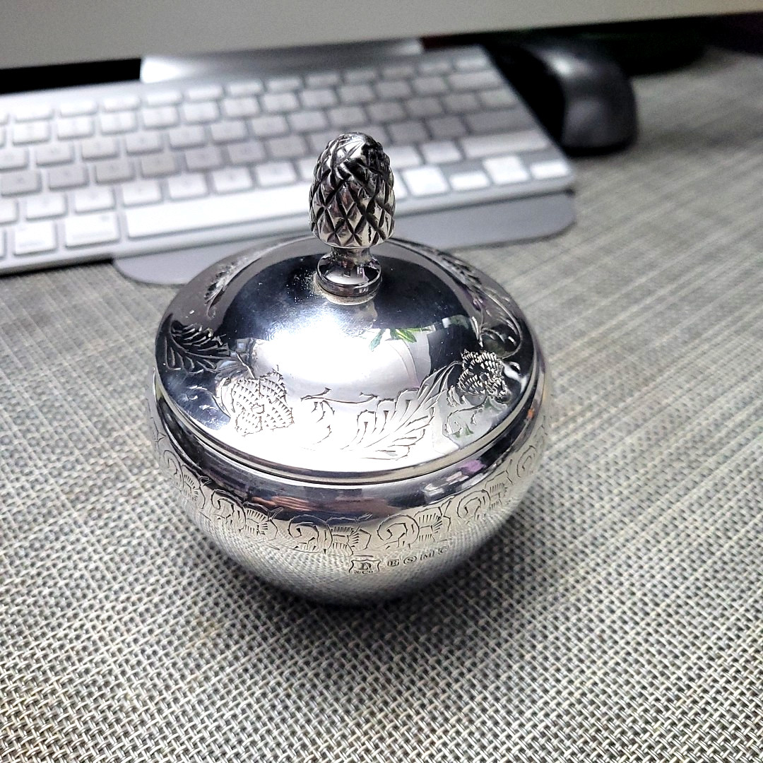 Old Sheffield England Silver Handled Sugar Bowl Hallmarked.