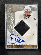 2008-09 UD The Cup Rookie Auto Patch Fabian Brunnstrom /249