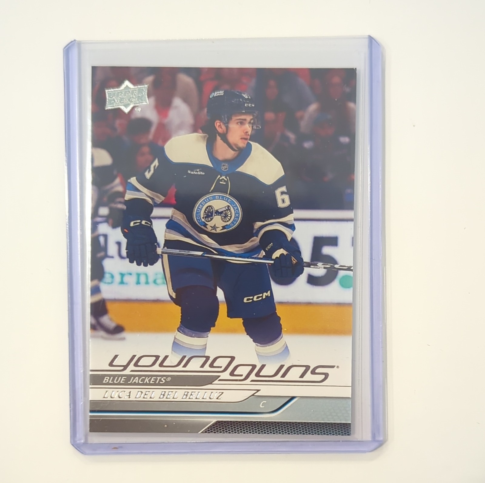 Upper Deck 2024-25 Series 1 Young Guns Luca Del Bel Belluz #214 Blue Jackets