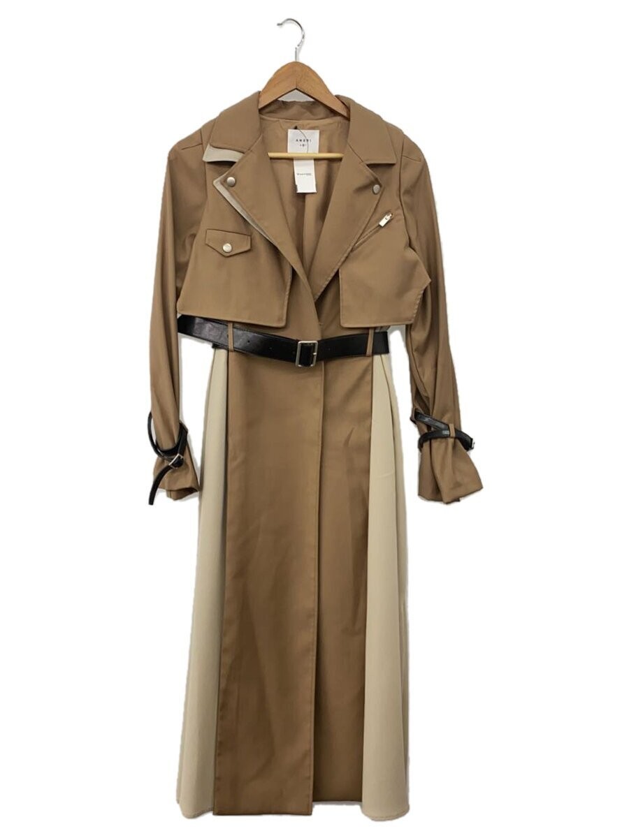 AMERI Coat M Polyester Brown Stylish Wool Blend J… - image 1