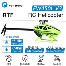 Fly Wing FW450L V3 RC Helicopters 6CH 3D GPS Auto Return Remote Control Aircraft