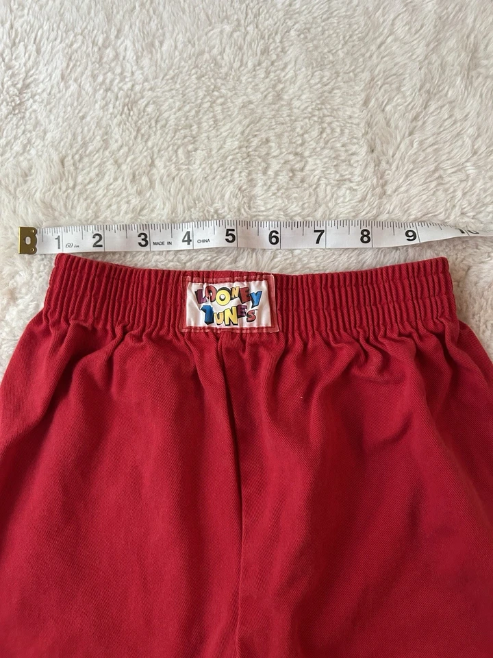 Vtg 90s Looney Tunes Warner Bros Bunny Baseball Shorts Single Stitch 5-6 T - Изображение 4 из 4