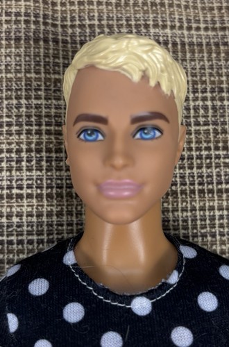 2017 Barbie Fashionistas #14 capelli modellati Malibu Ken bambola maglietta a pois #FJF72 - Foto 2 di 6