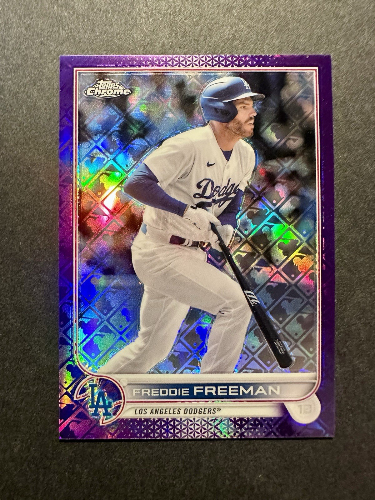 2022 Topps Chrome Logofractor Purple Refractor /250 Freddie Freeman #65 Dodgers