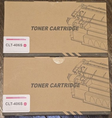 2-pack - CLT-406S Magenta Toner Cartridges For Samsung Laser Printers 
