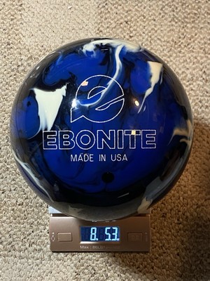 Ebonite Maxim Bowling Ball Undrilled 8 Pounds 5.3 Ounces Blue Cream Swirl USA