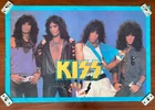 Vintage 80s KISS Poster Retro Gene Simmons Promo Glam Metal Hard Rock 21 x 31