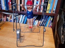 VINTAGE ARTY the TRAPEZE ARTIST WIND UP ACROBAT TOY IN ORIGINAL BOX  #2