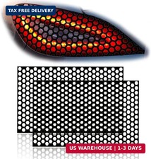 2Pcs Universal Car Rear Tail Light Lamp Stickers Honeycomb Type Decal,Car DIY Se