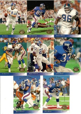 NEW YORK GIANTS 1993 SP (8) card team lot (see list & scan) nrmt