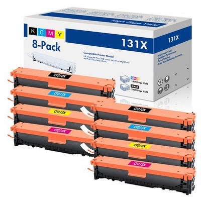 8x CF210A 131A Toner Compatible with HP Laserjet Pro 200 Color MFP M276nw M276n