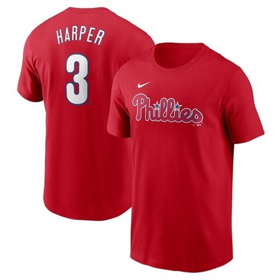 Philadelphia Phillies Shirt Mens 2XL Red XXL MLB Baseball Bryce Harper Nike Tee