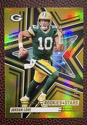 2025 Panini Rookies & Stars Jordan Love Gold SSP /10 10/10 Jersey Match #71