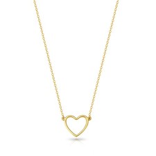 Heart Necklace for Women 18k Gold Plated Cute Necklaces Trendy Open Heart Choker