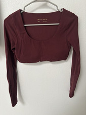 Aritzia Burgundy BUTTER Backbend Longsleeve S...