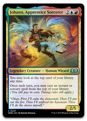Johann, Apprentice Sorcerer #207 (Foil) (NM) Wilds of Eldraine WOE Magic MTG