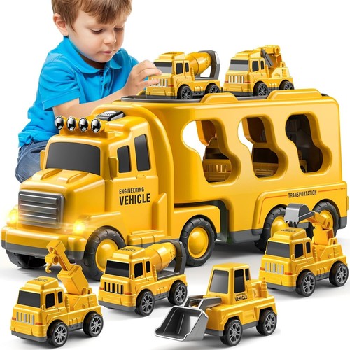 Interactive Friction-Powered Construction Truck Toys for Toddlers 3-6 - Picture 10 of 10