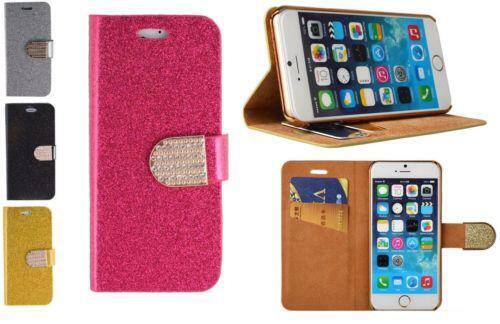 Samsung Handy Glitzer Book Wallet Case S6 Edge, S7, S7 Edge, Note 5 - Bild 10 von 12