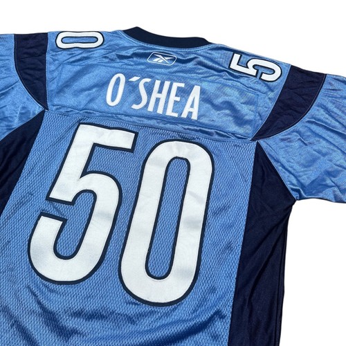 Vintage Y2K Reebok Toronto Argonauts Mike O'Shea Blue CFL Jersey Mens Medium - Picture 9 of 12
