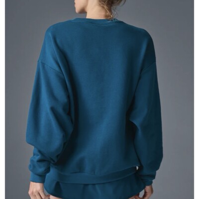 Alo Accolade Crew Neck Pullover NWT Eclipse Blue Size M | eBay