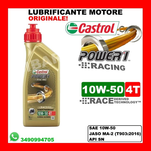 Aceite Castrol Power 1 Racing 4t 10w50 Api Sn Jaso Ma2 De 4 Litros Compra Online En Ebay