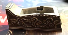 VTG GODINGER SILVER PLATE EMBOSSED 1991 used TAPE DISPENSER DESK OFFICE