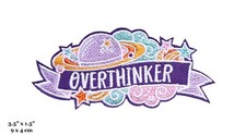 Overthinker Saturn Planets Colorful Embroidered Iron On Patch