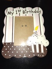 My 1st Birthday Picture Frame Cupcake