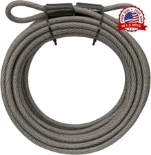 Candado de cable de seguridad resistente de 30 pies con bucles