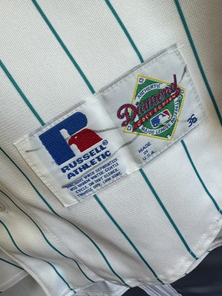 Jersey autografiado de los Marlins “Sin mangas” A.J. Burnett & Jim Eisenreich Foto 2 de 4