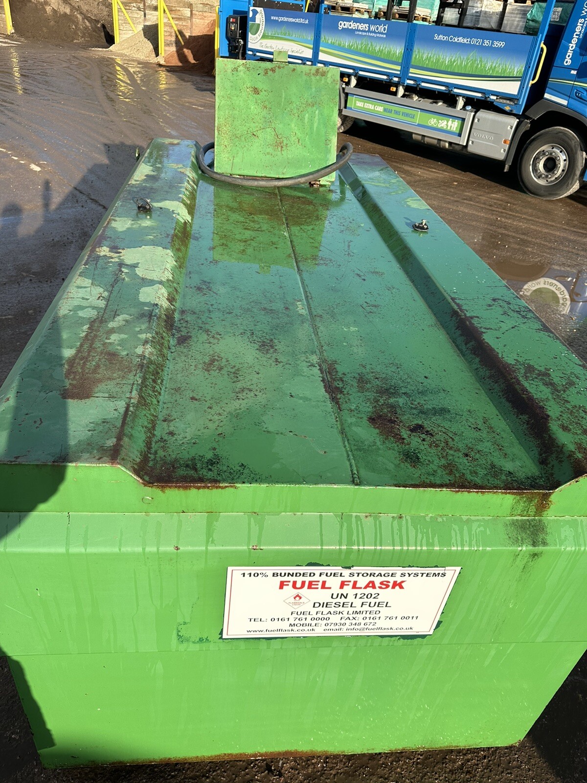 3,000 Litre Steel Bunded Fuel Tank/Flask with 240v Pump in Excellent Condition. eBay